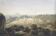 John  warwick smith The Coast and Fort of Ferrajo,on the island of Elba (mk47) oil painting